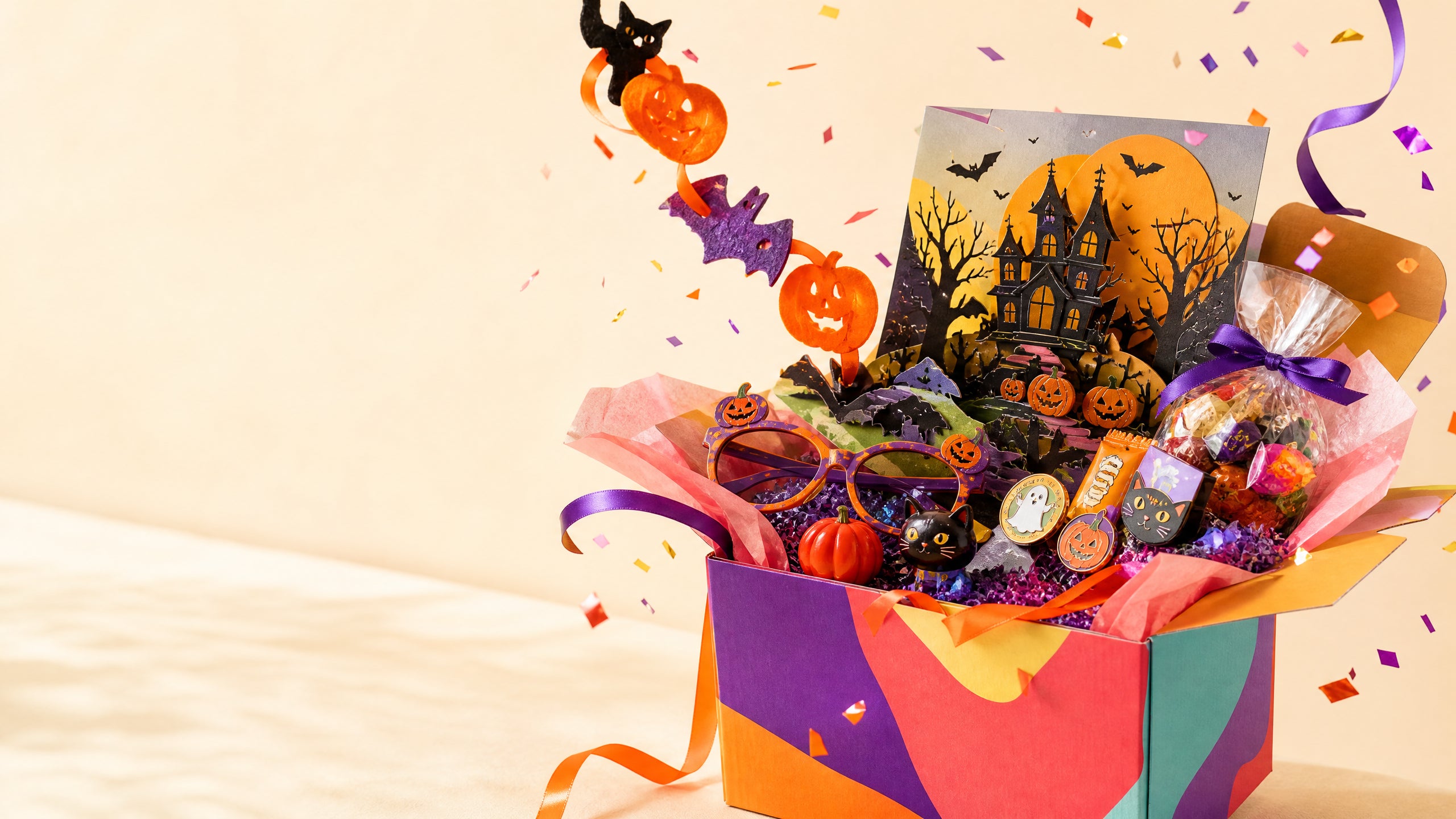 A colorful Aurasino surprise gift box